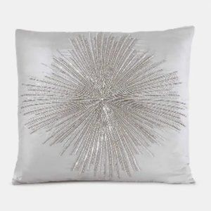 NWT Donna Karan Modern Classics "Beaded Starburst" Decorative Pillow, 18" x 18"
